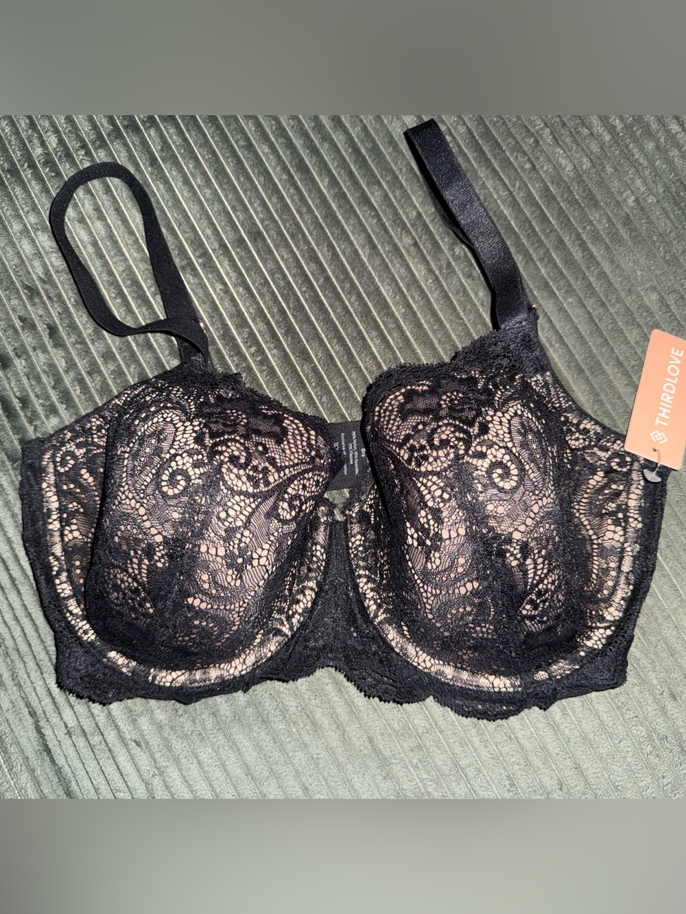 ThirdLove Black Lace Balconette Underwire Bra